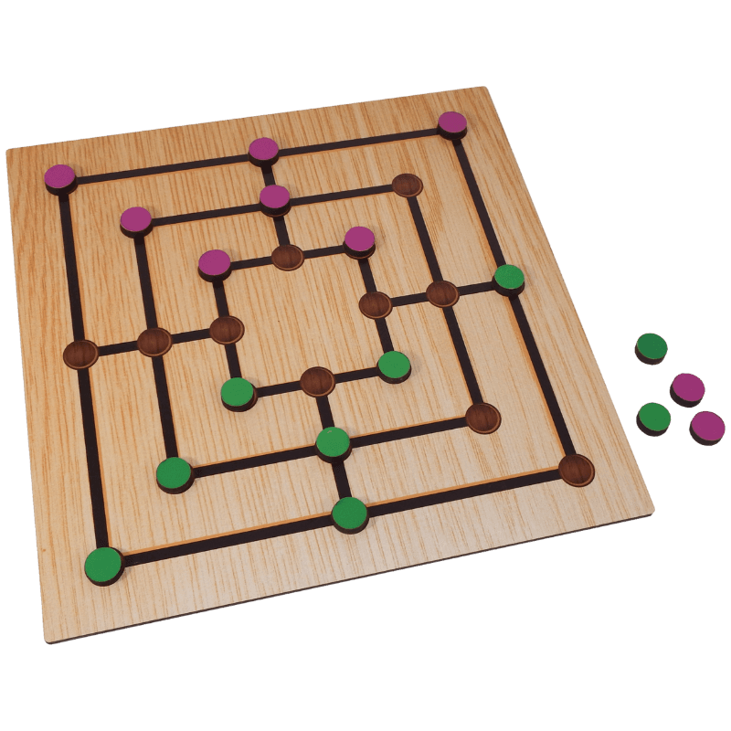 Jogo da Trilha, jogo educativo em MDF da Maninho Brinquedos — foto oficial do fabricante, fundo claro