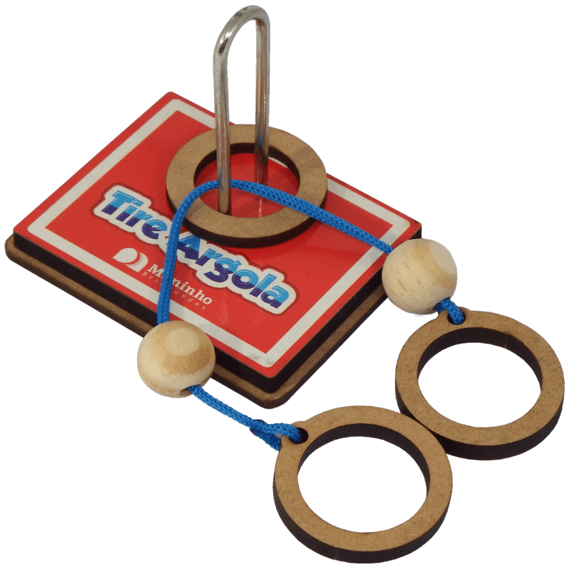 Tire a Argola, jogo educativo em MDF da Maninho Brinquedos — foto oficial do fabricante, fundo claro