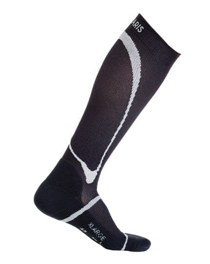 Meia esportiva Sigvaris Performance panturrilha, cor preta